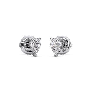 0.30 Ct Better Half Solitaire Platinum Earrings
