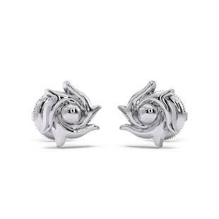 Swirly Platinum Earrings