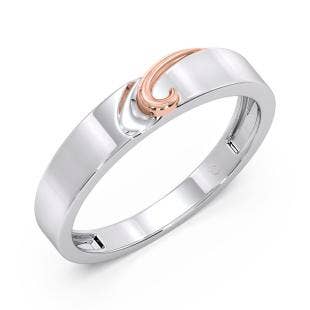 Viv Platinum And Rose Gold Band For Her