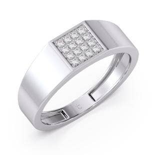 Ethan Diamond Platinum Band Ring