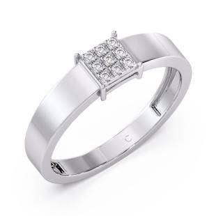 Austin Diamond Platinum Band Ring