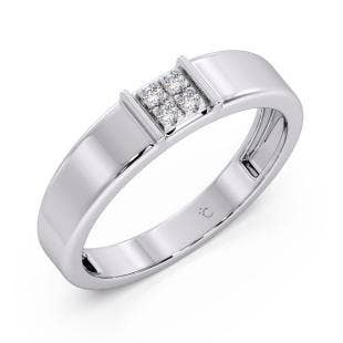 Willie Diamond Platinum Band Ring