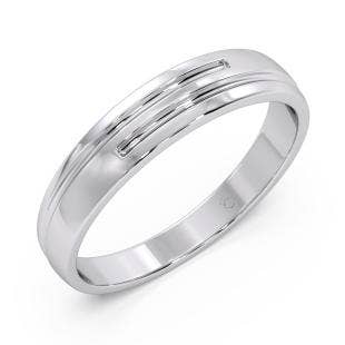 Larry Platinum Band Ring