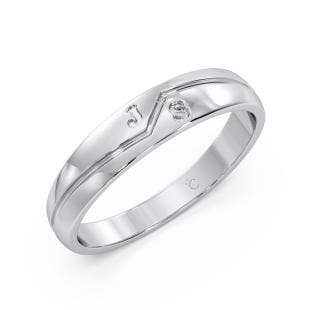 Overlapping Waves Platinum Ring