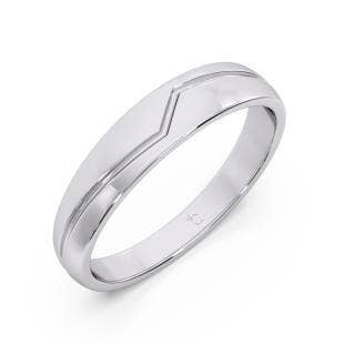 Overlapping Waves Platinum Ring