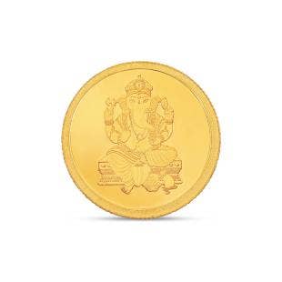1 gram 24k Ganpati Gold Coin