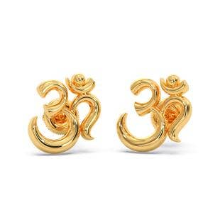 Aakaksha Om Gold Earrings