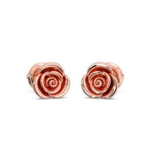 Rose Stud Gold Earrings for kids
