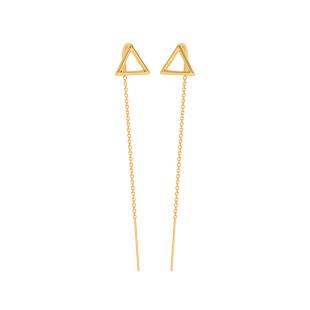Tipsy Triangles Gold Sui Dhaga Earrings