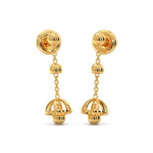 Rainy Day Dangle Gold Earrings