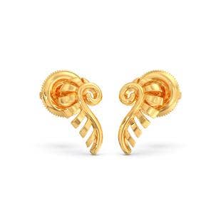 Slow Snail Gold Earrings