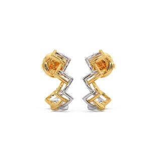 JigJag Gold Bali Earrings