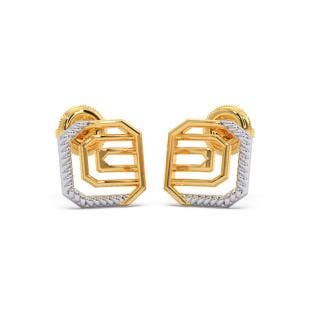 Triya Gold Stud Earrings