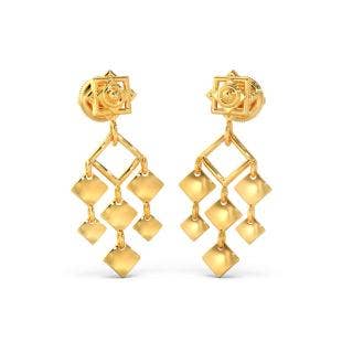 Even Dangle Gold Earrings