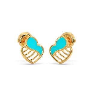 Megha Wave Gold Earrings