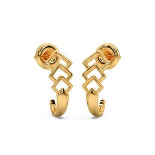 Athulya Gold Half Hoop Earrings
