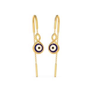 Kusumaprabha Gold Sui Dhaga Earrings