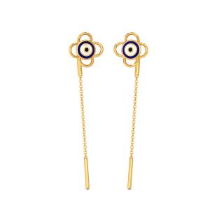 Krithika Gold Sui Dhaga Earrings