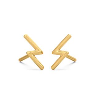 Z Sterling Gold Stud Earrings