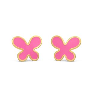 CrossBlossom Gold Stud Earrings
