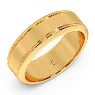 Zac Gold Wedding Band For Him