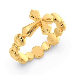 Sparrow Cross Gold Ring