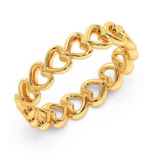 Imagine Hearts Eternity Gold Ring