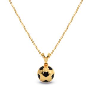 Football Gold Pendant With Chain