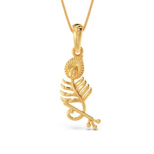 Mor Pankh Gold Pendant