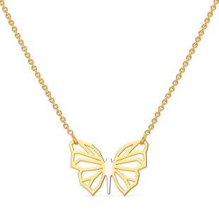 Larva Graphic Cut Gold Pendant Necklace
