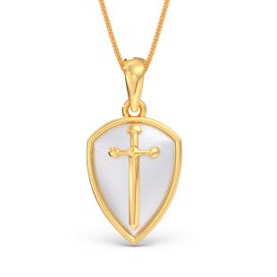 Sword Of Victory Gold Mens Pendant