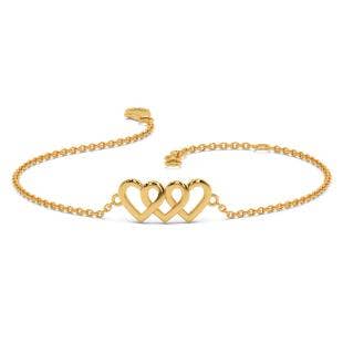 Three & Me Gold Chain Bracelet