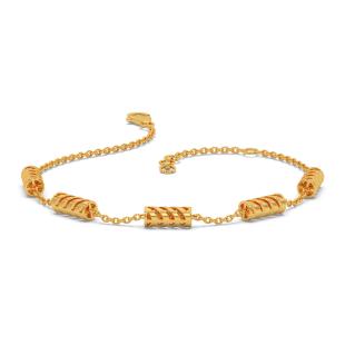 Bogey On Gold Chain Bracelet