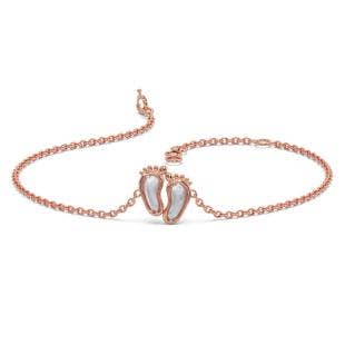 Baby Feet Gold Kids Chain Bracelet