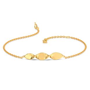 Riyanshika Gold Twist Chain Bracelet