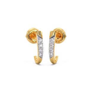 Pheme Diamond Half Hoop Earrings