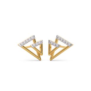 Buoyant triangle Diamond Stud Earrings