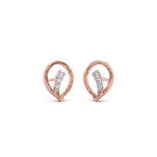 Falling Mist Diamond Stud Earrings