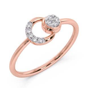 Demilune Diamond Ring