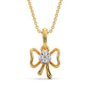 Aakaansha Bow Diamond Pendant