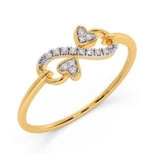 Giribala Infinity Heart Diamond Ring