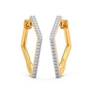Timeless Square Diamond Hoop Earrings