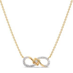 Tangled Infinity Diamond Pendant Necklace