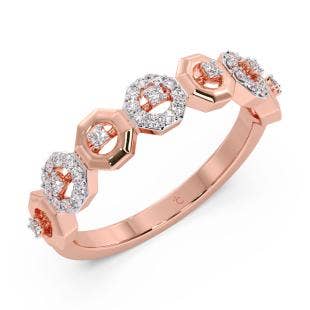 Octagon Diamond Ring