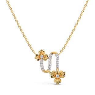 Flower Splendor Diamond Pendant Necklace