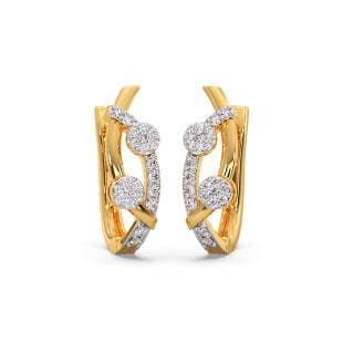 Interlude Diamond Hoop Earrings