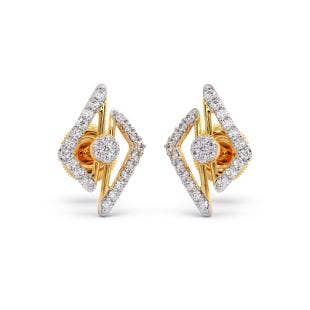 Askew Triangles Diamond Stud Earrings