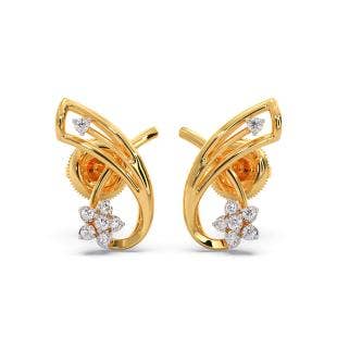 Nakshatra Flower Diamond Stud Earrings