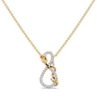 Infinity Rose Diamond Pendant Necklace