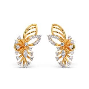 Fallen leaves Diamond Stud Earrings